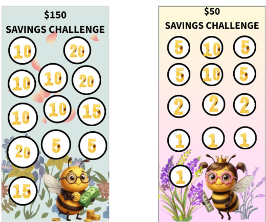 Bee A6 Savings Challenge | Trackers, Cash Budget Binder low income saving