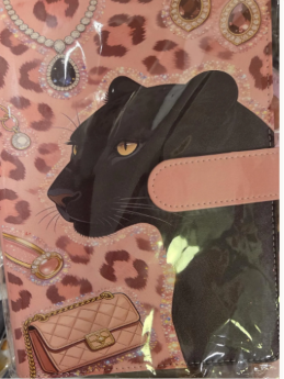 A5 pink cheetah print panther mystery scoop savings binder