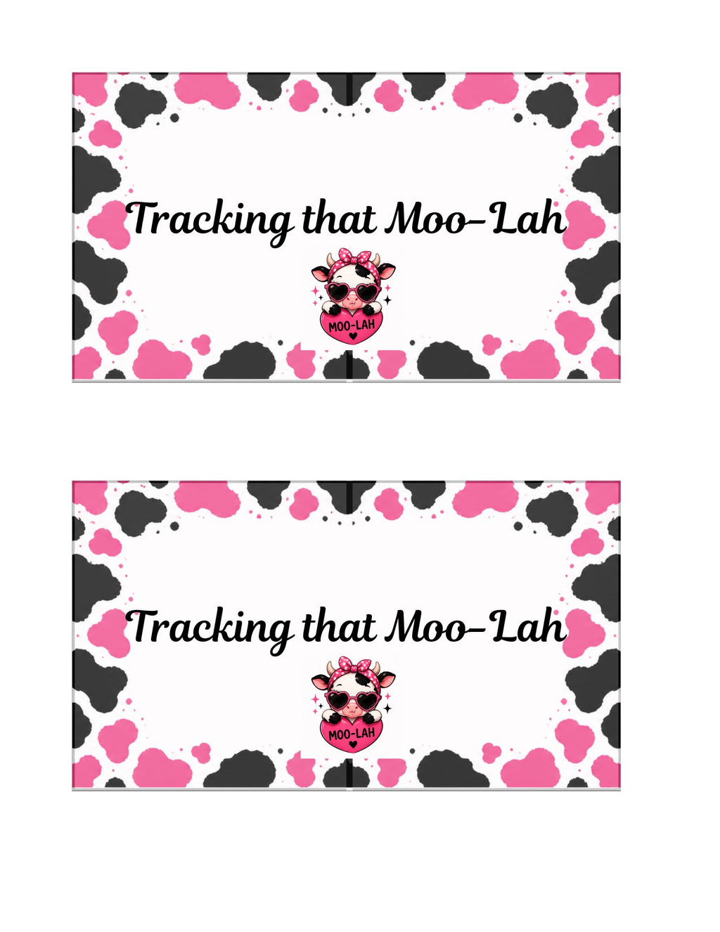 A6 Cow savings trackers, dashboard and envelope
