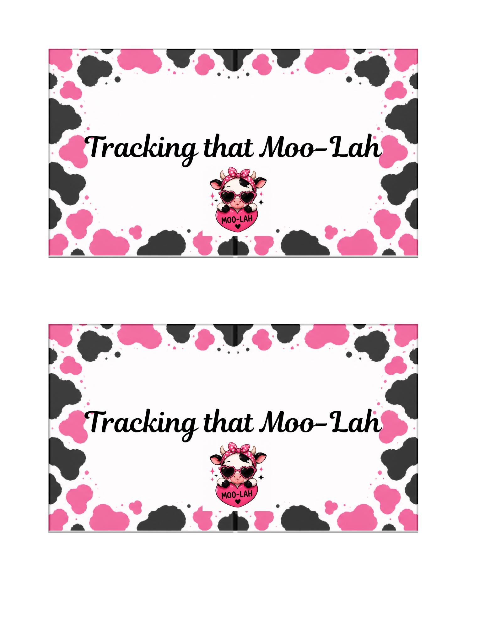 A6 Cow savings trackers, dashboard and envelope